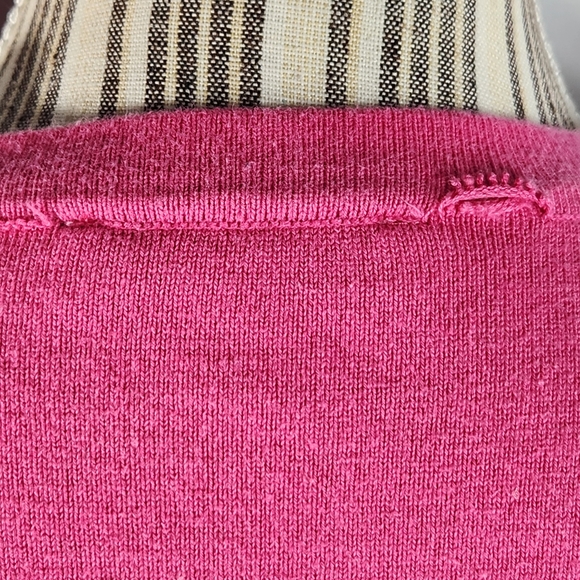 IsaacMizrahiLive Pink V Neck Button Down Long Sleeve Cardigan Size Small - Picture 8 of 8